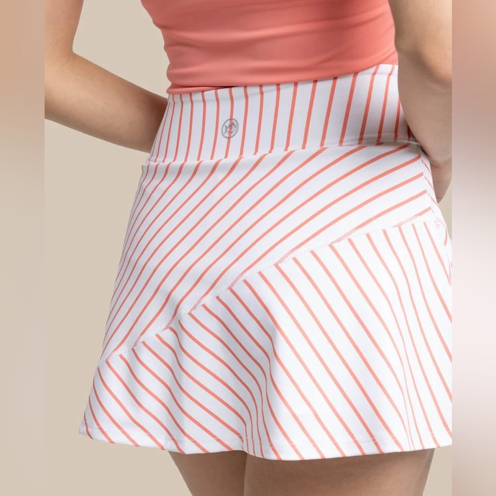 Southern Tide Katlyn Stripe Skort - Classic White - Size M - Picture 2 of 9